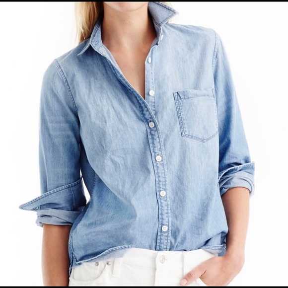 J. Crew Tops - J. Crew always chambray denim shirt
